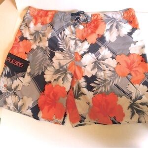 Maui & Sons Tropical Swim Trunks Men's XL 44 Waist Bermuda Style Design